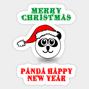 Panda Christmas Sticker